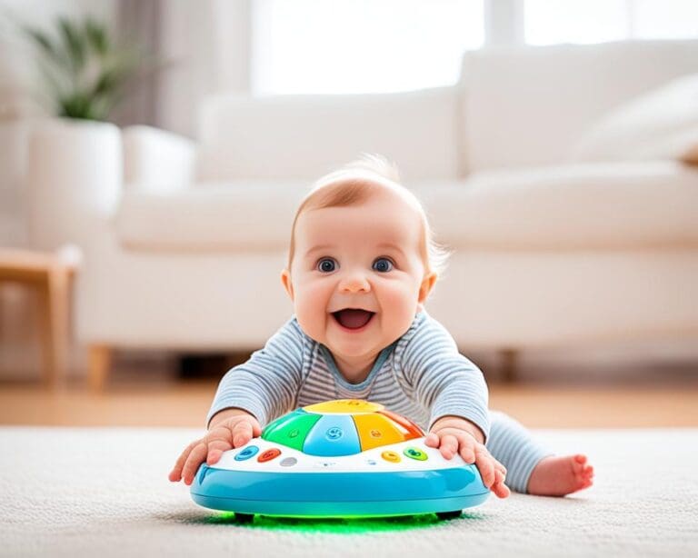 Zijn elektronische speeltjes goed voor baby's onder één jaar?