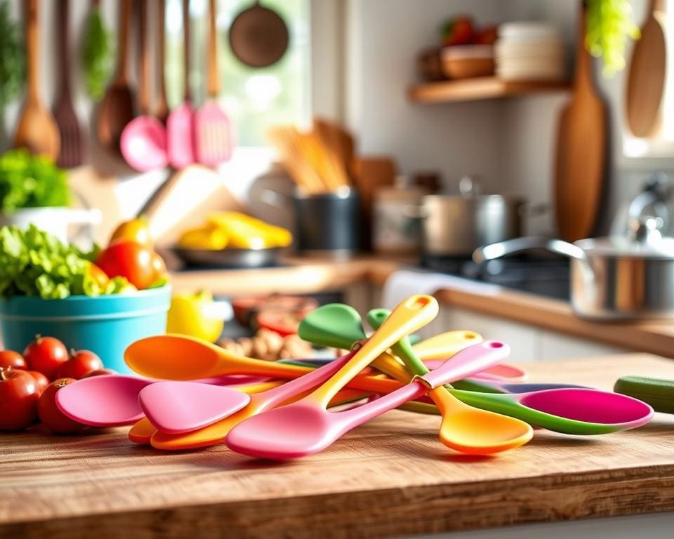 Herbruikbare siliconen spatels voor dagelijks koken