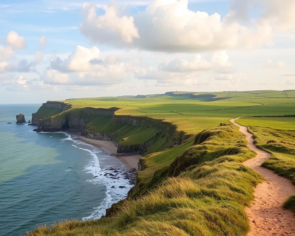 Wandelen langs de kust van Normandië, Frankrijk