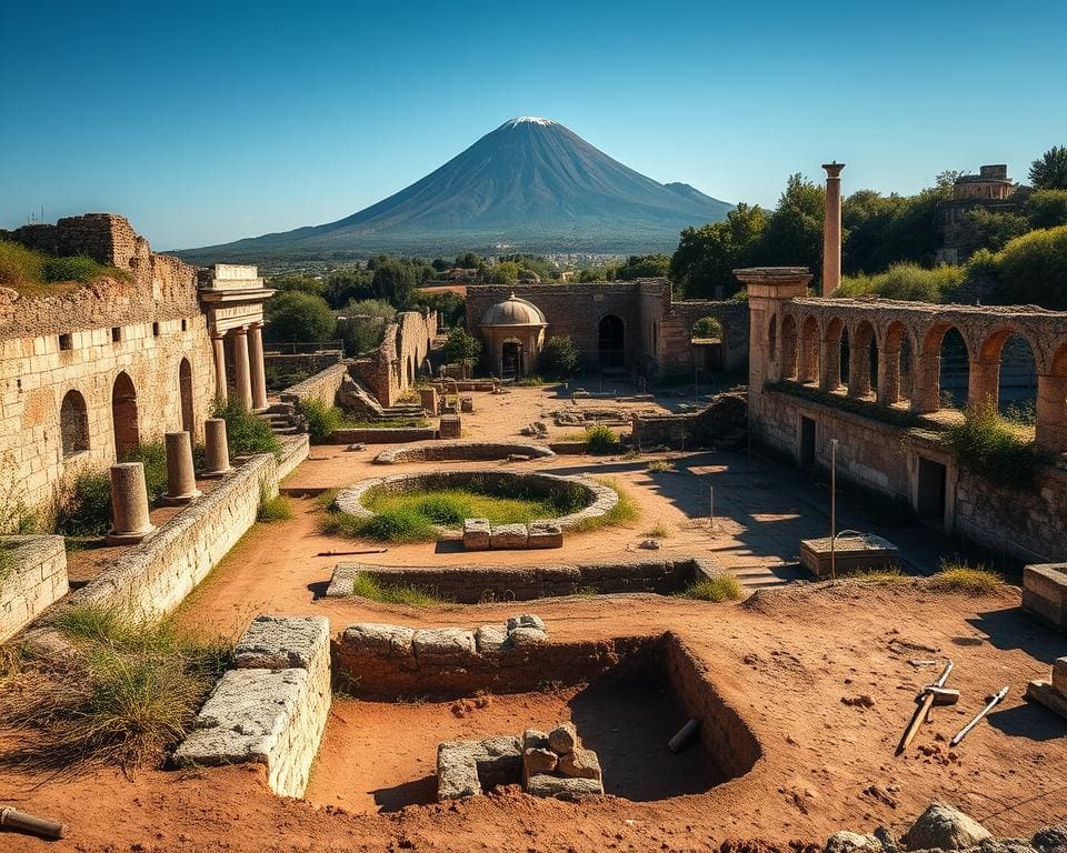 archeologische opgravingen Pompeii