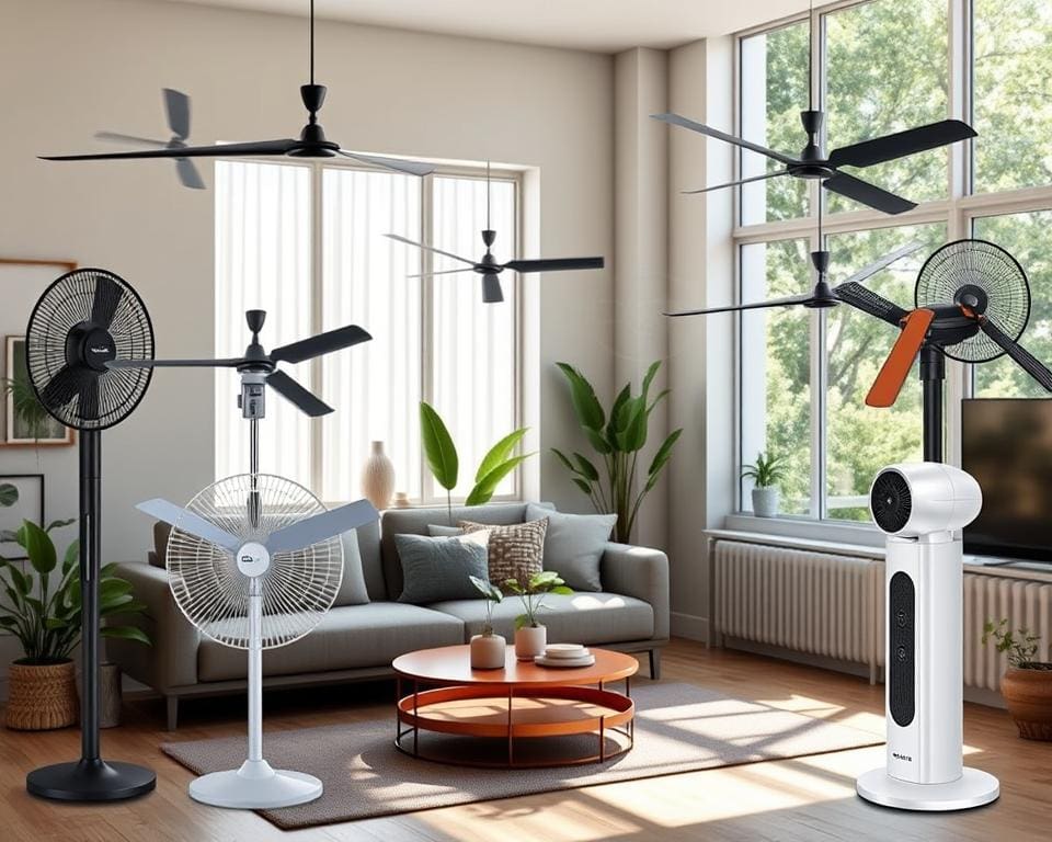 elektrische ventilators met oscillatiefunctie