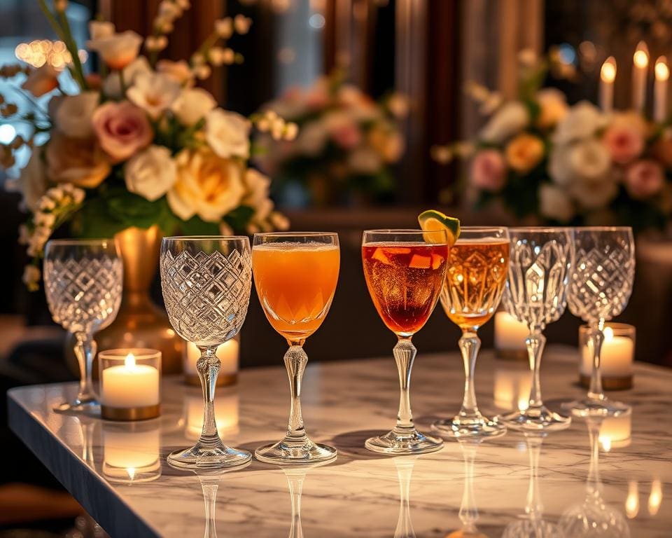 Luxe drinkglazen voor een verfijnde presentatie