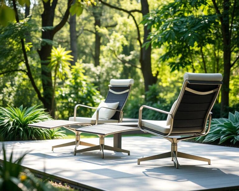 Ergonomische tuinstoelen met voetsteun voor relaxen