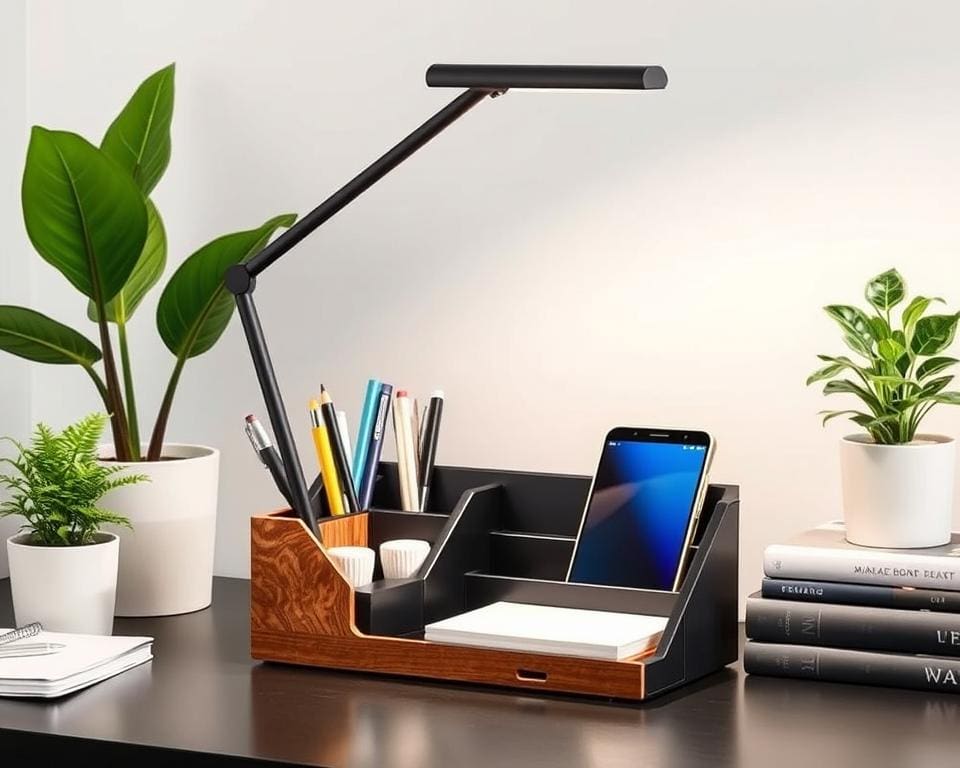 moderne bureaulamp organizer