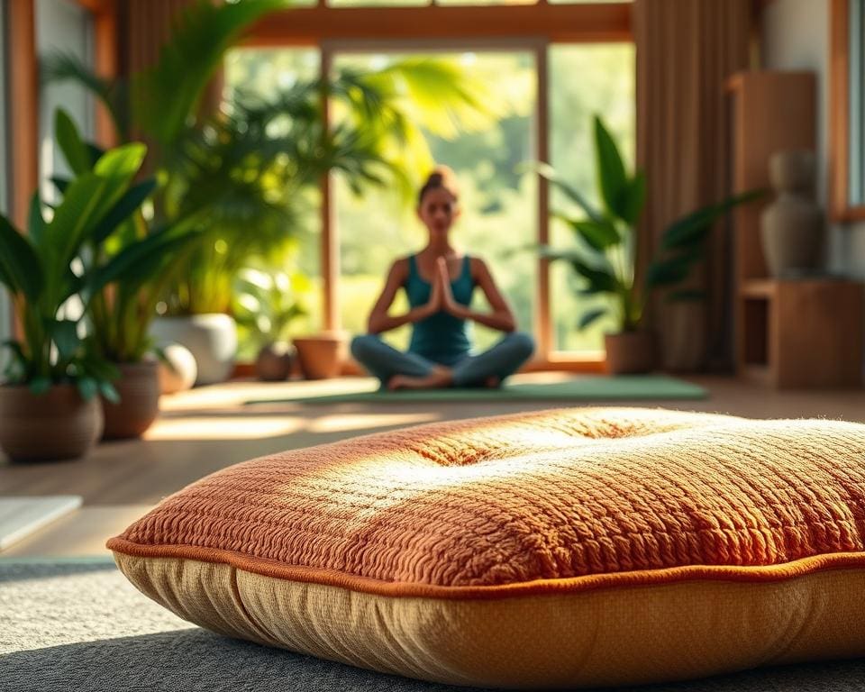 persoonlijke motivatie en bewustwording eco yoga kussen