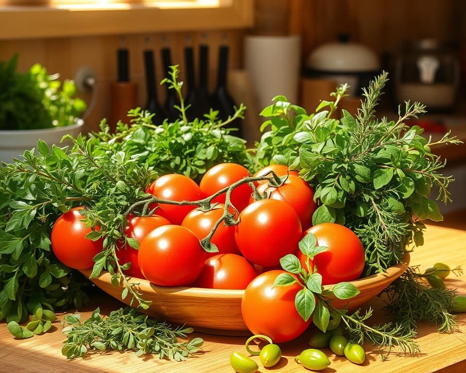 Hoe combineer je warme tomaat met mediterrane kruiden?