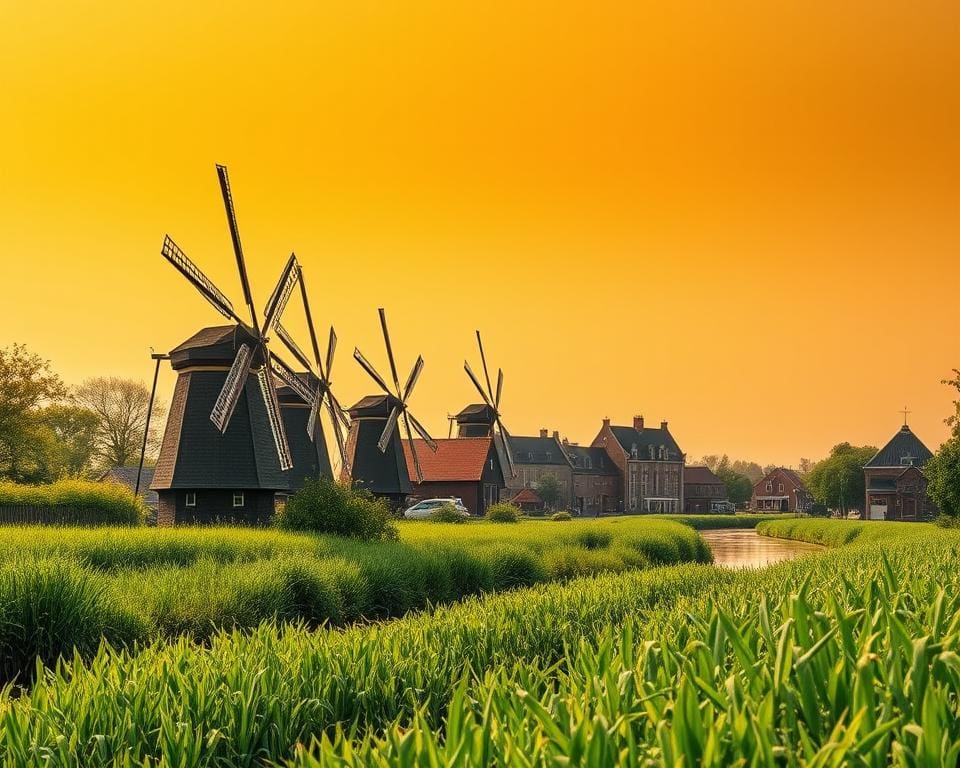 UNESCO-werelderfgoed Kinderdijk architectuur