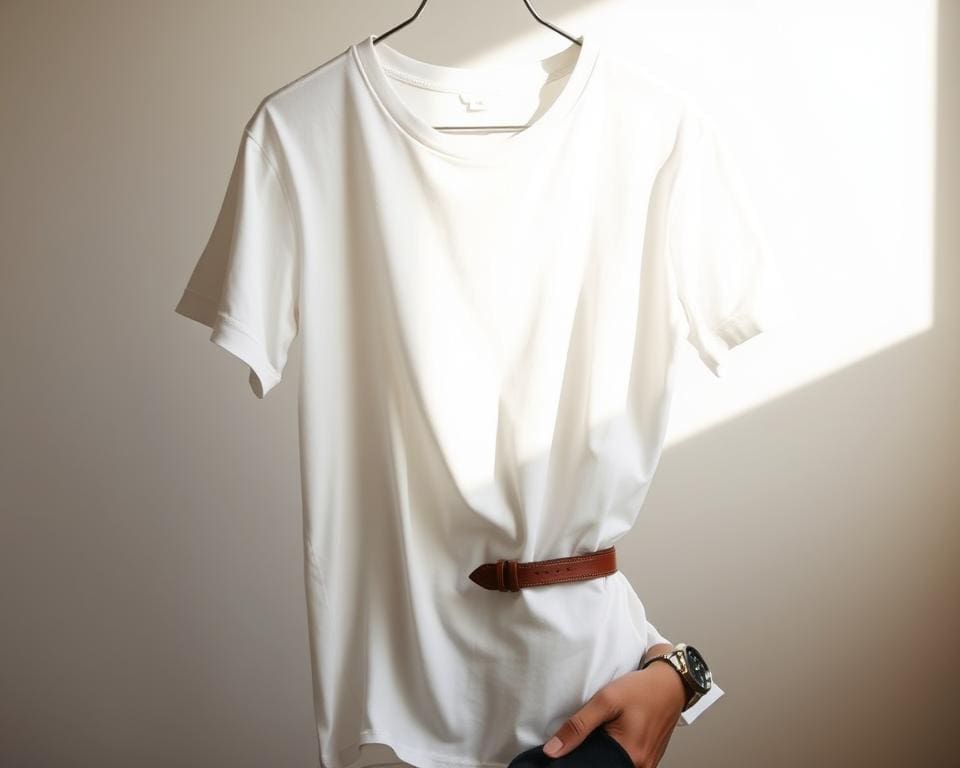 tijdloos wit T-shirt met accessoires