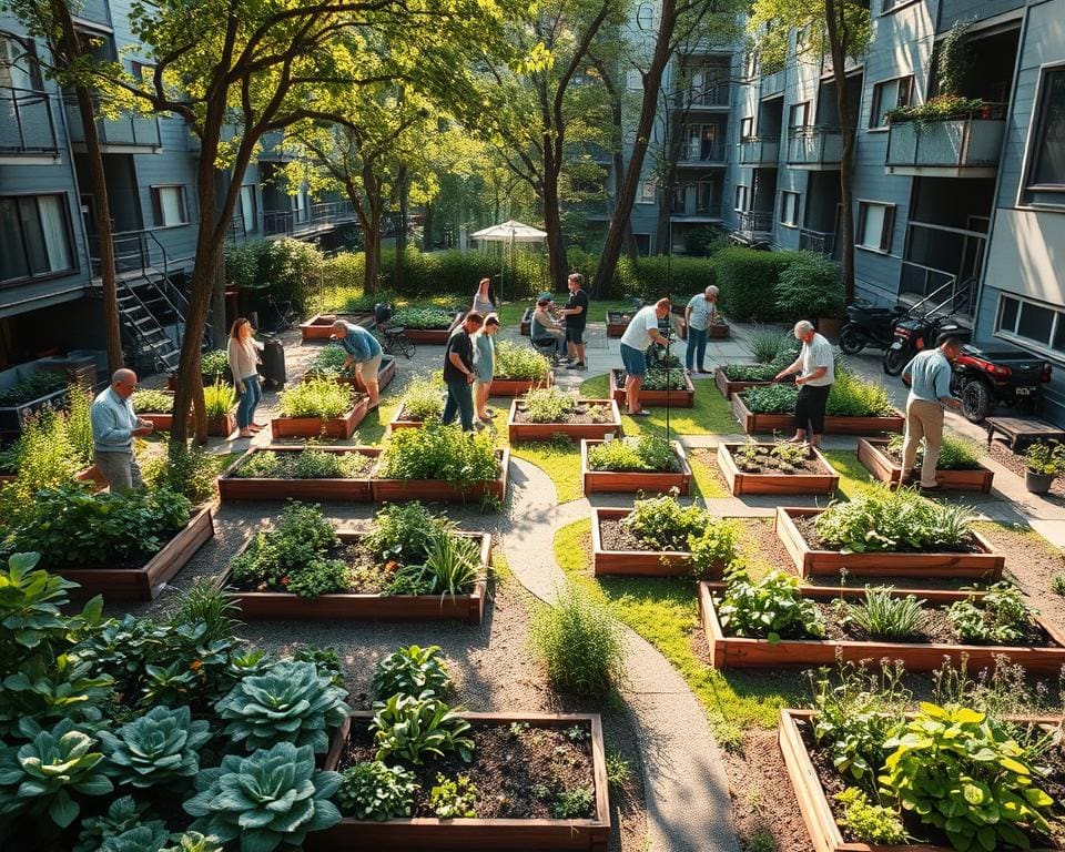 Hoe richt je een collectieve tuin in bij corporatiewoningen?