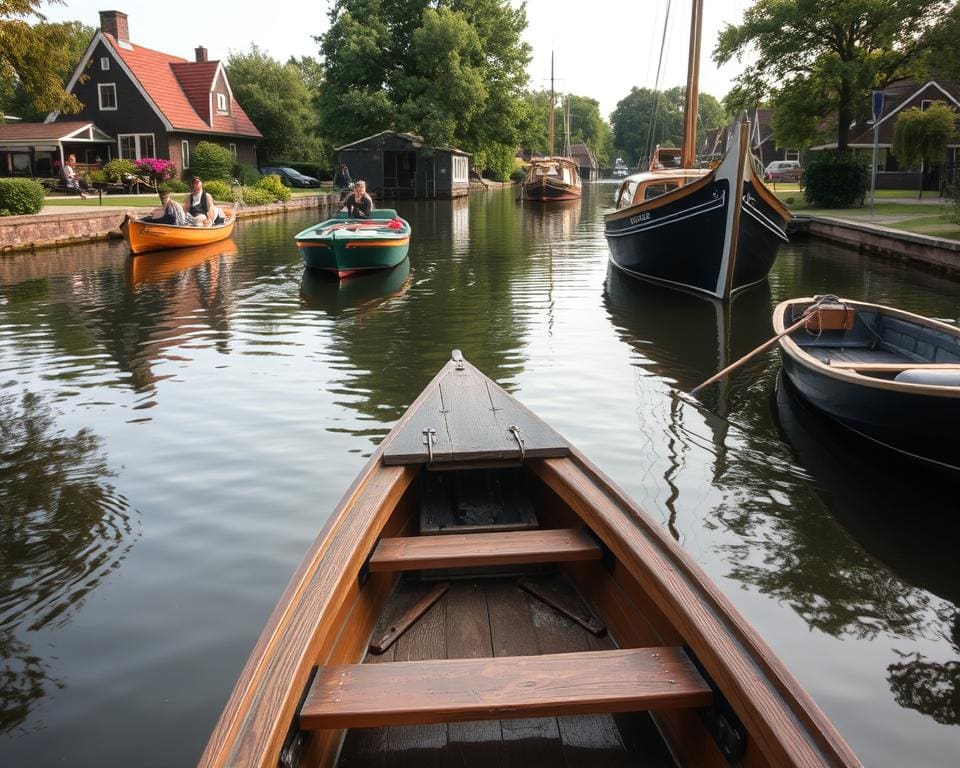 Verschillende soorten boten Giethoorn