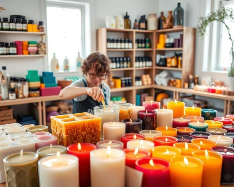 Zelf kaarsen gieten met geuren en kleuren