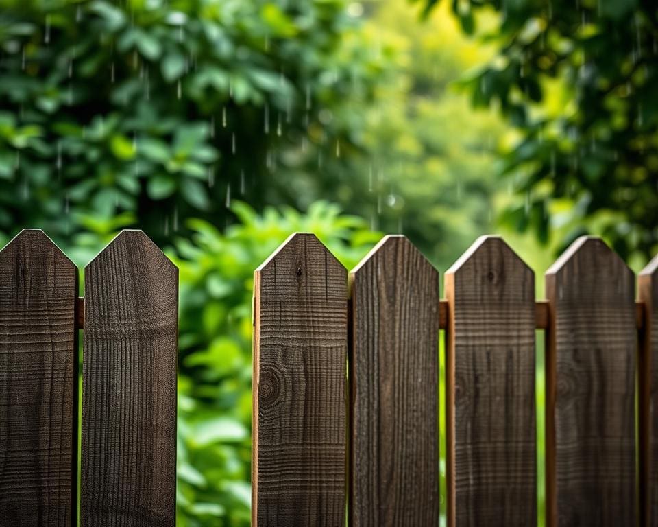 Hoe bescherm je houten schuttingen tegen regen?