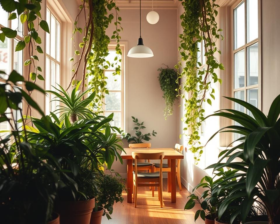 Hoe breng je rust in de eetruimte met planten?