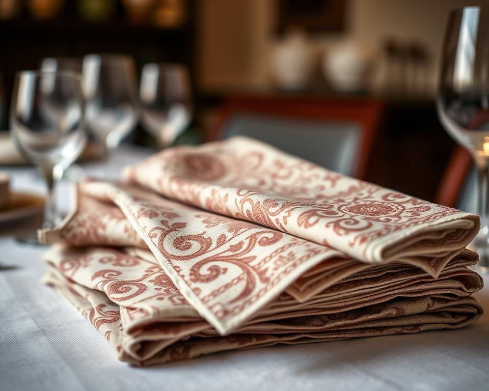 Op welke manier geef je karakter aan servetten?