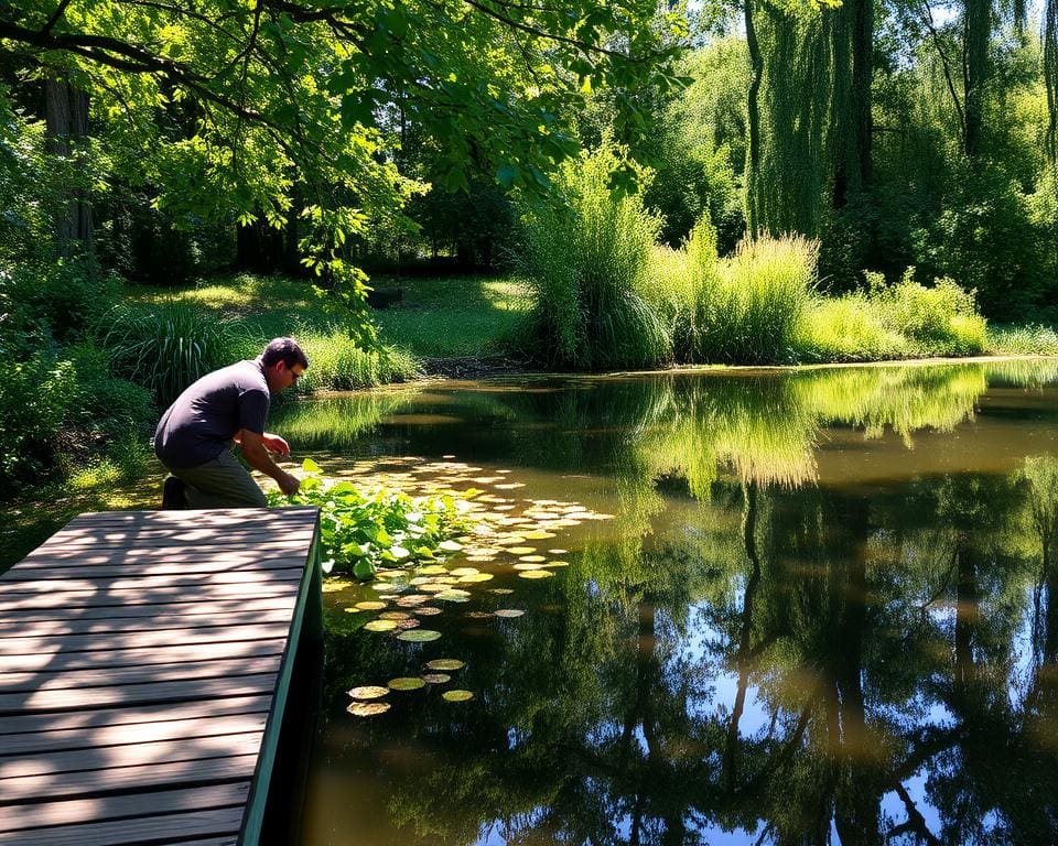 Wat is de beste manier om een vijver te onderhouden?