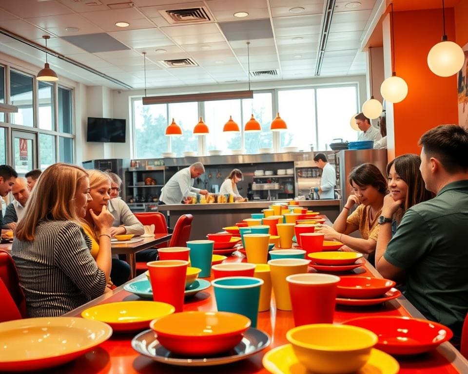 Welke kleuren brengen levendigheid bij het diner?