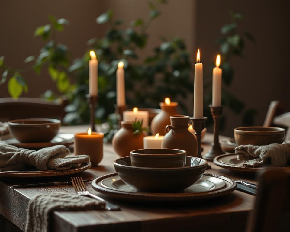 Welke kleuren brengen rust tijdens het diner?