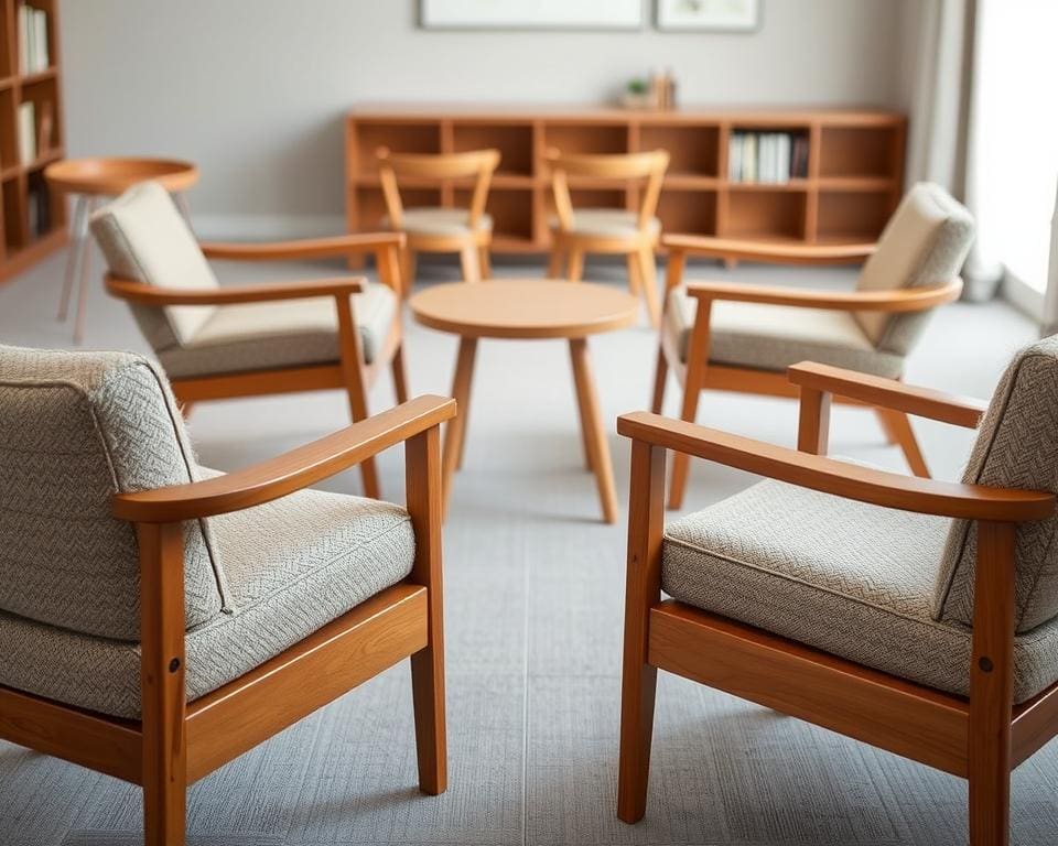 Welke stoelen combineren hout met textiel?