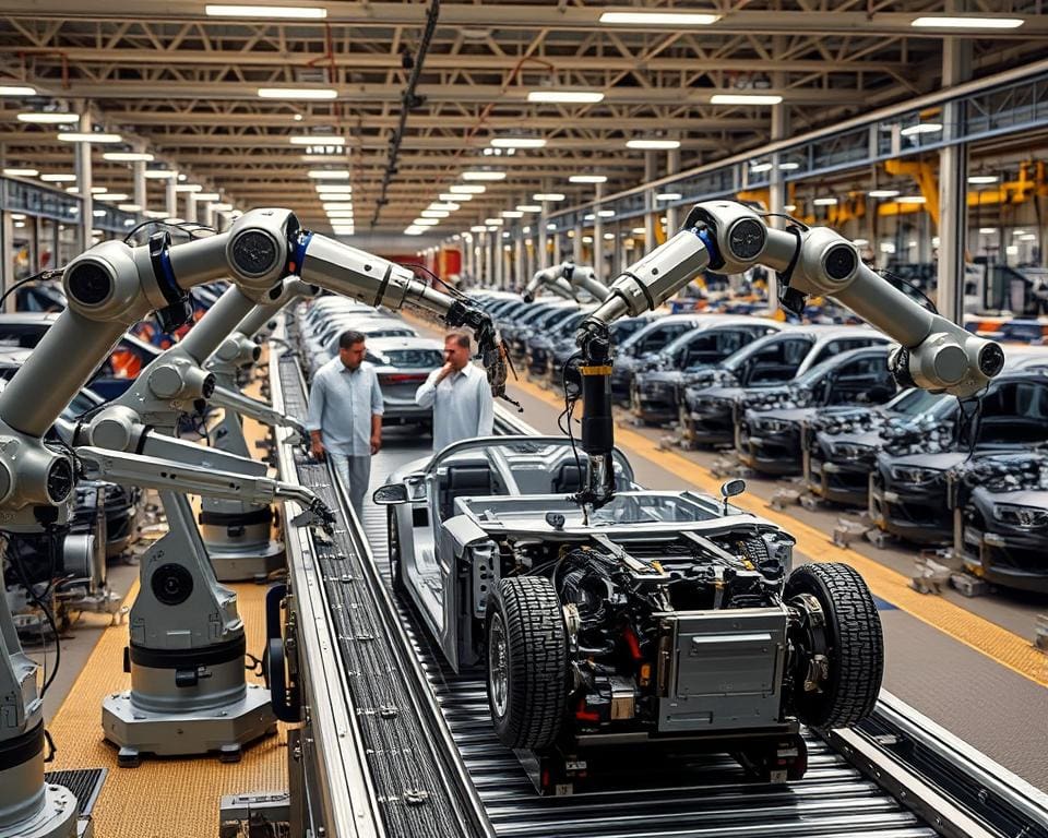 Hoe gebruiken automerken robotica in de assemblage?