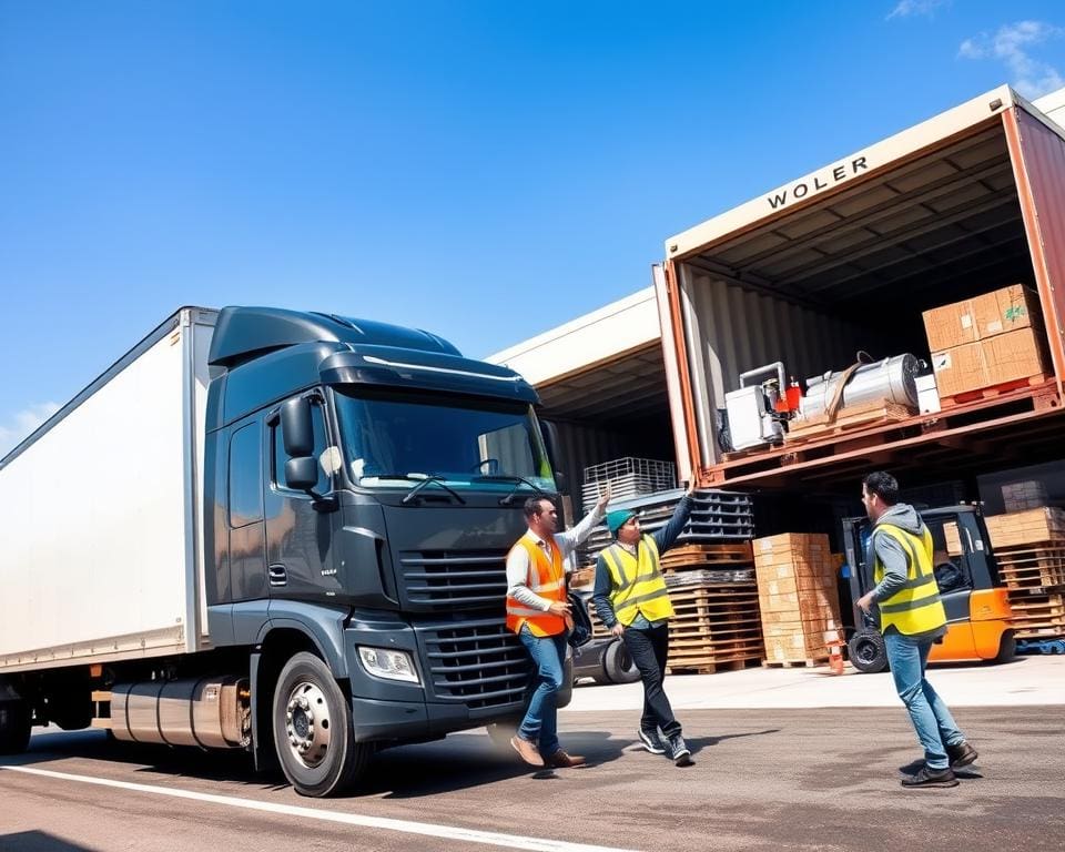 Hoe helpt een transportbedrijf bij zware leveringen?