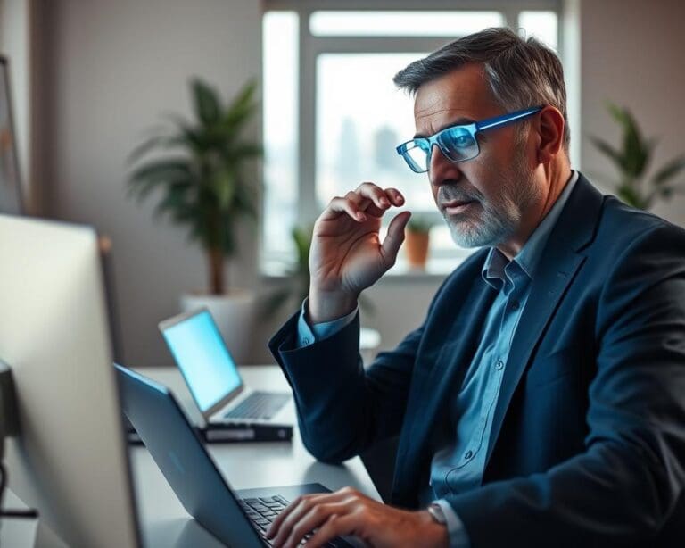 Wat doet een blauwlichtbril bij beeldschermwerk?